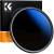 K&F Concept KF3996 Nano-C HMC - filtr szary zmienny, Variable ND2-400 (1-9 Stop), 58mm